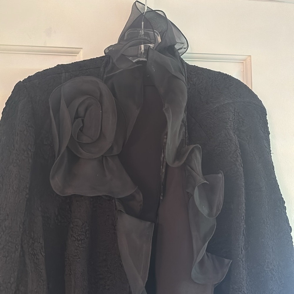 Teri Jon Black Teddy Jacket